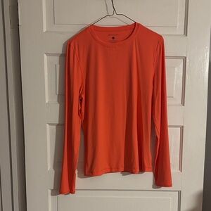 Jantzen Vibrant Orange/Coral Long Sleeve Top